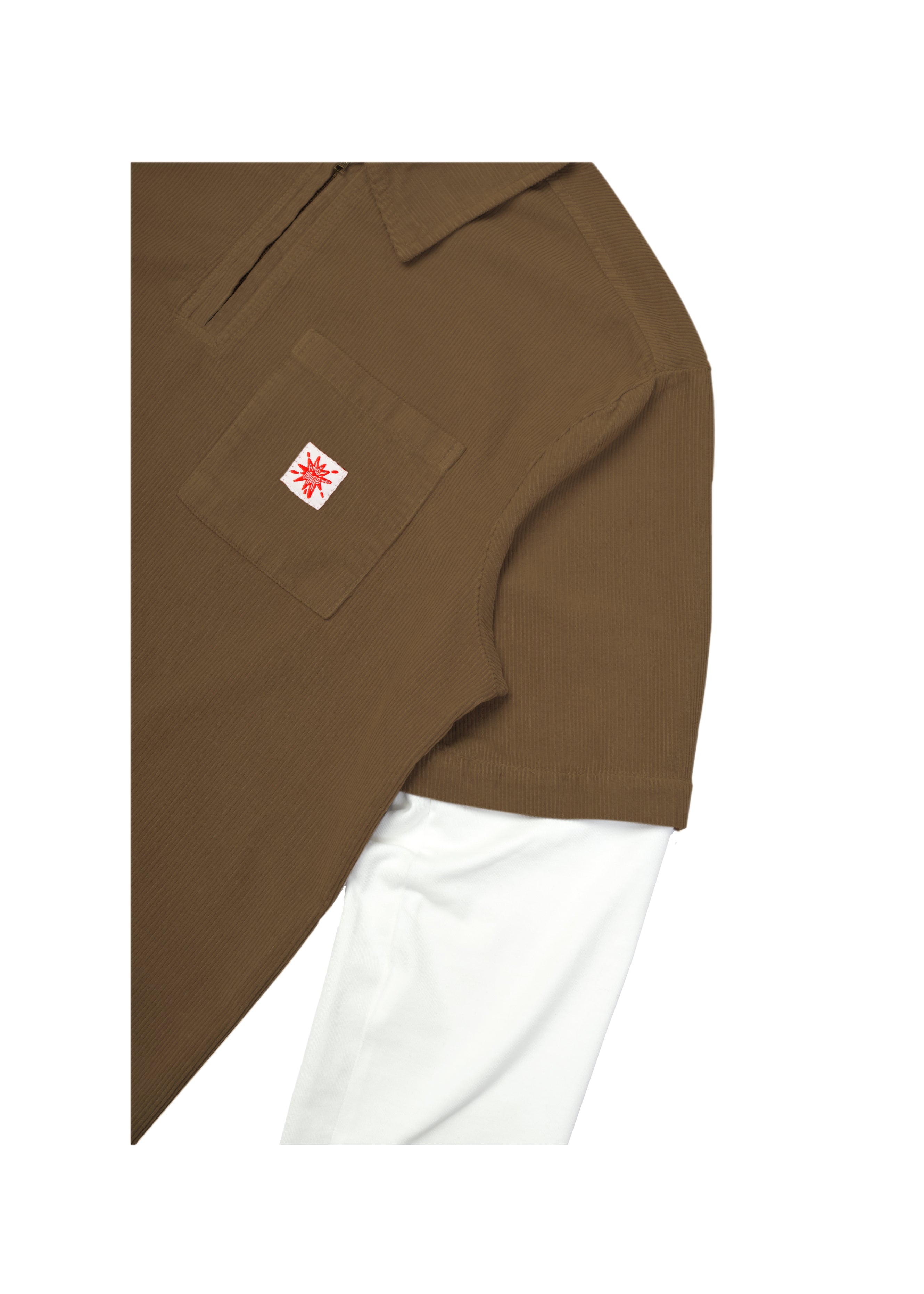 corduroy shirt - brown