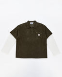 corduroy shirt - khaki green